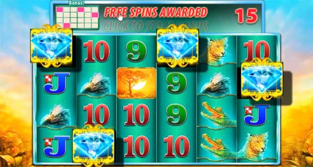 raging rhino free spins feature
