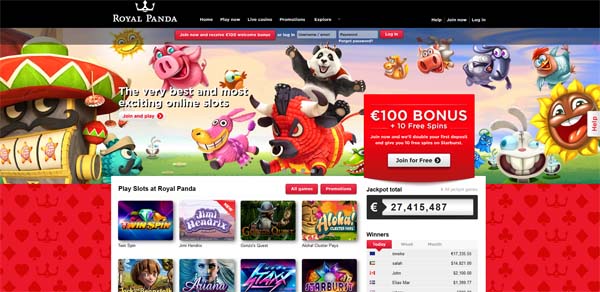 royal panda casino review screenshot