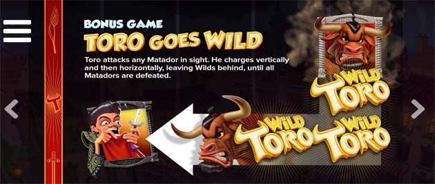 wild toro bonus game