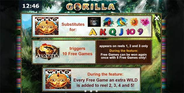 gorilla slot rules