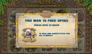 aztec warrior princess free spins bonus feature