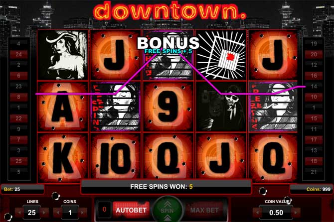 downtown online slot