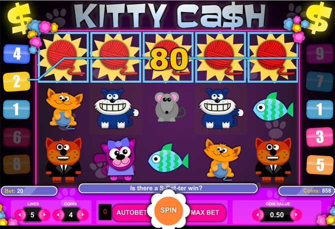 kitty kash slot from 1x2gaming
