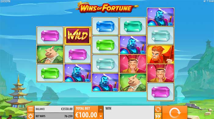 wins of fortune quickspin slot