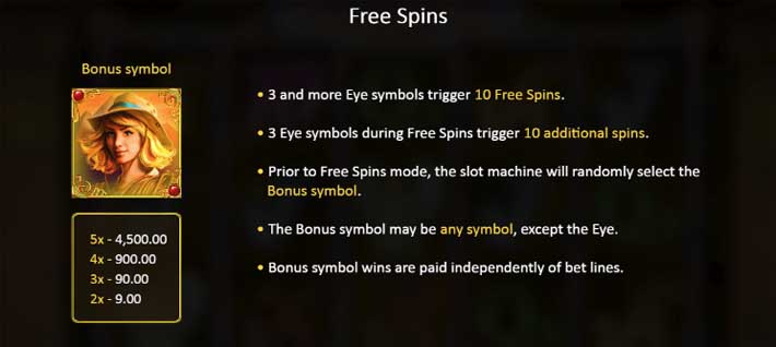 treasure of gold free spins